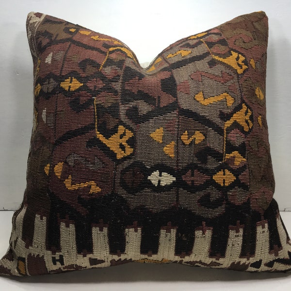 kilim pillow,vintage,24x24,turkish kilim pillow,cushion,decorative pillow,handwoven pillow,throw pillow,accent pillow,home living,home decor