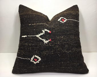 Funda de almohada Kilim vintage, cojín turco tejido a mano, cojín para sofá de 20 x 20 cm