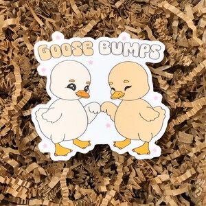 Goose Bumps Sticker, Cute Goose Sticker, Waterproof Sticker, Waterbottle Sticker, Sticker Gift Idea, Dishwasher Safe Sticker, Laptop Sticker