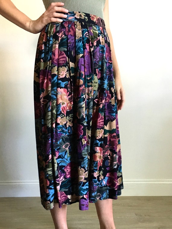 Bright Vintage Floral Skirt