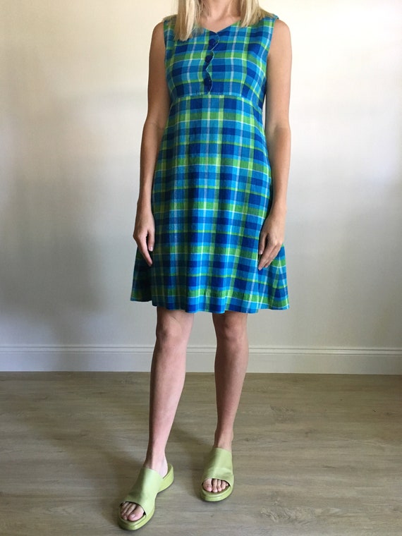 Vintage Plaid Sleveless Mini - image 1