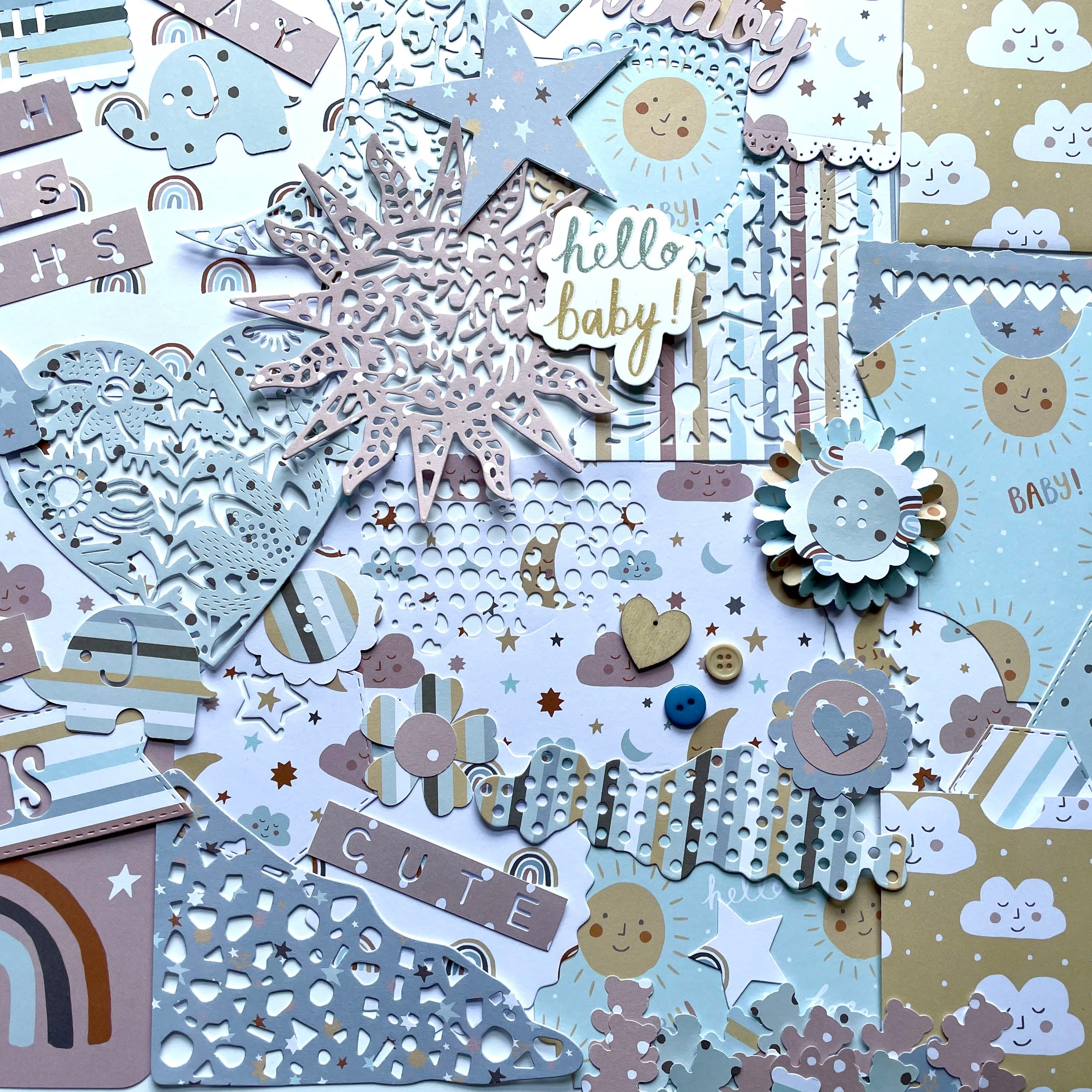 Gender neutral baby scrapbook embellishments newborn junk Etsy