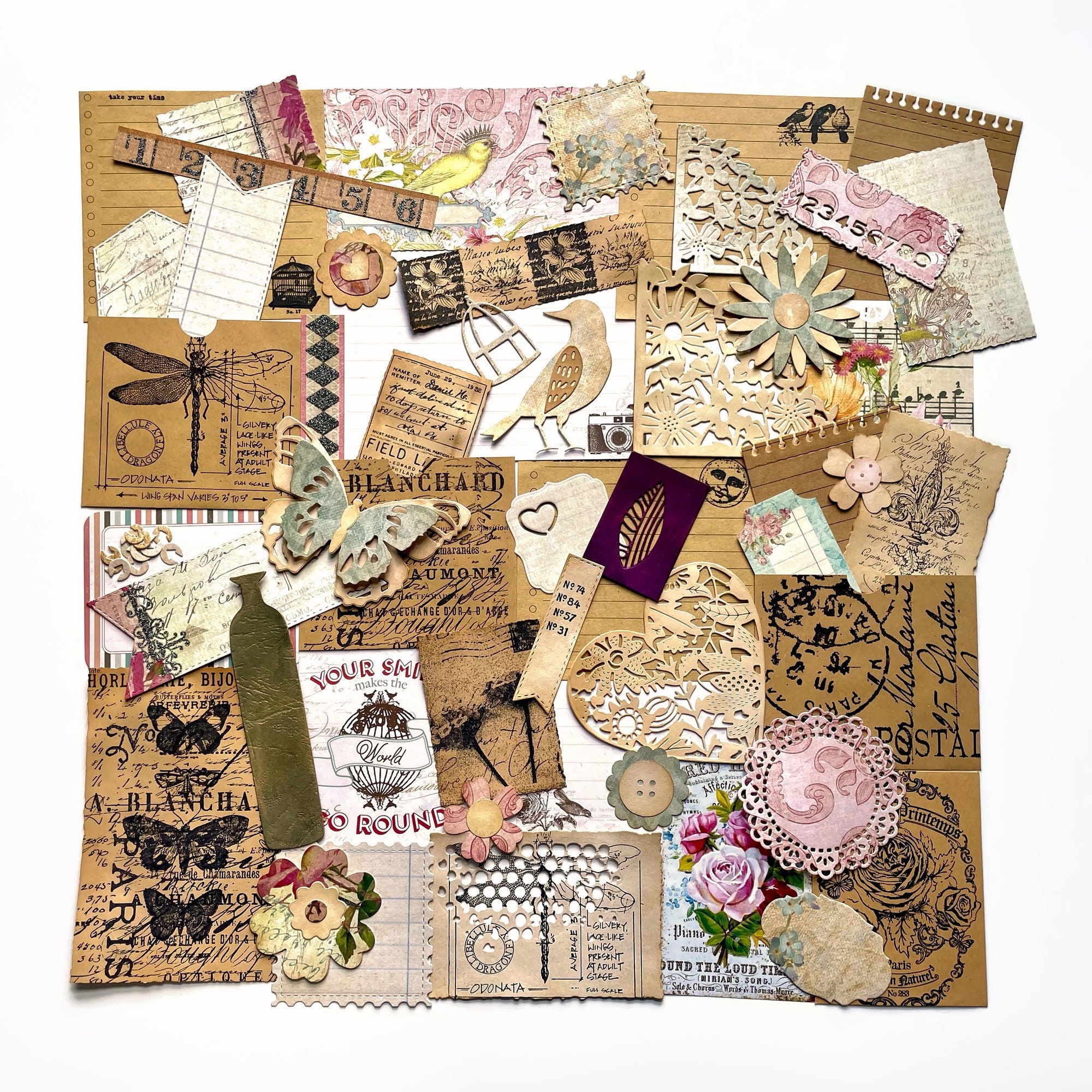 Paper 366 Pages Mini Memo Pad Junk Journal Kit Ephemera for Junk