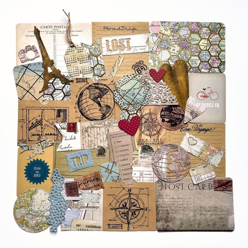 Travel Scrapbook Supplies Scrapbooking Embellishments Set 