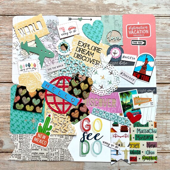 Travel Journal Scrapbooking Kit Travel Ephemera Vintage Paper Pack