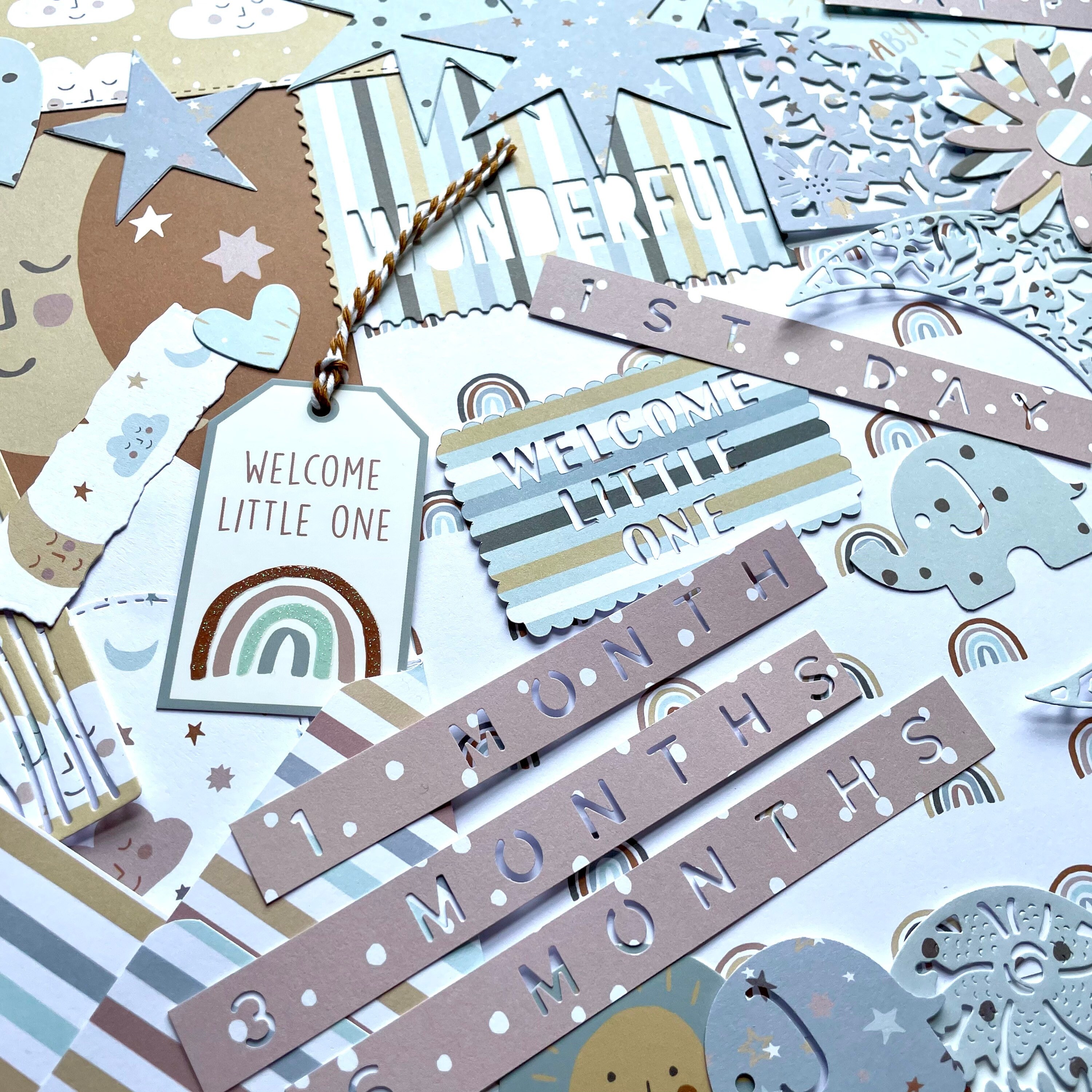 Gender neutral baby scrapbook embellishments newborn junk Etsy