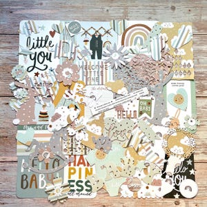 Gender neutral Baby Journaling Accessoires, Boho Scrapbooking Zubehör, Babypartygeschenk für Jungen und Mädchen, Geschenk für neue Eltern