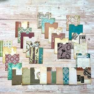 Journaling Papiertaschen, Vintage Junk Journal Zubehör, Scrapbooking handgefertigt aus Großbritannien