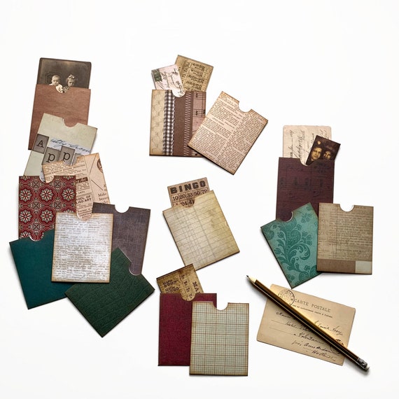 Alice in Wonderland Scrapbook Supplies, Tea Stained Ephemera, Handmade Scrapbooking  Kit, Junk Journal Accessories 