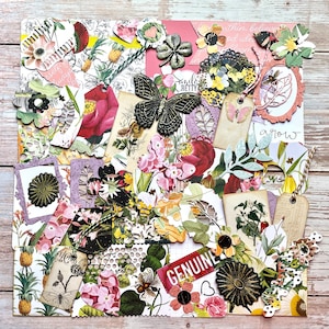 Handmade Vintage Style Ephemera: Botanical Scrapbook Embellishments