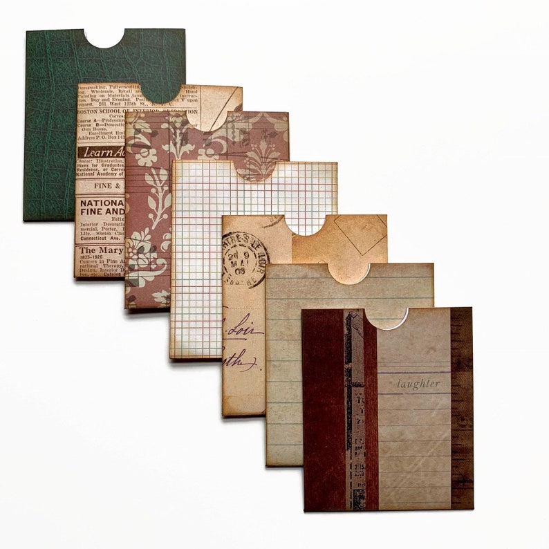 Journaling Paper Pockets Vintage Junk Journal Accessories Etsy UK