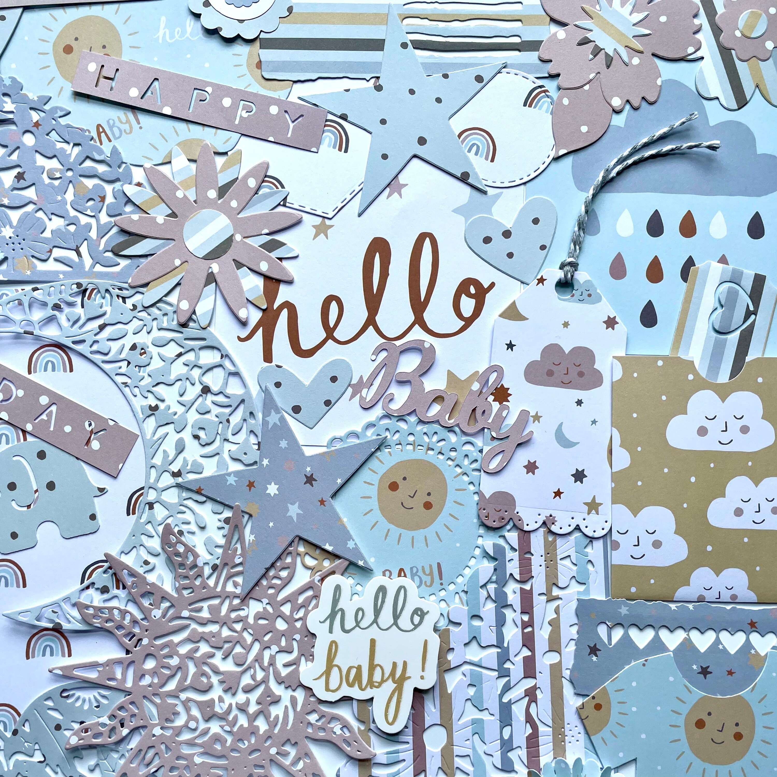 Gender neutral baby scrapbook embellishments newborn junk Etsy