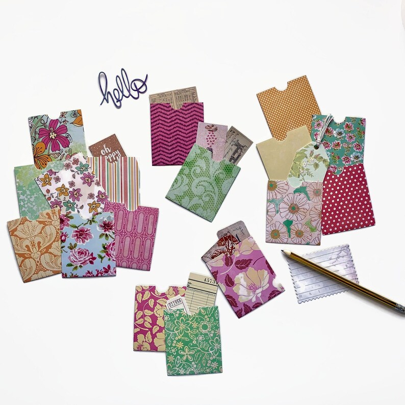 Floral Journaling Paper Pockets Junk Journal Accessories Etsy
