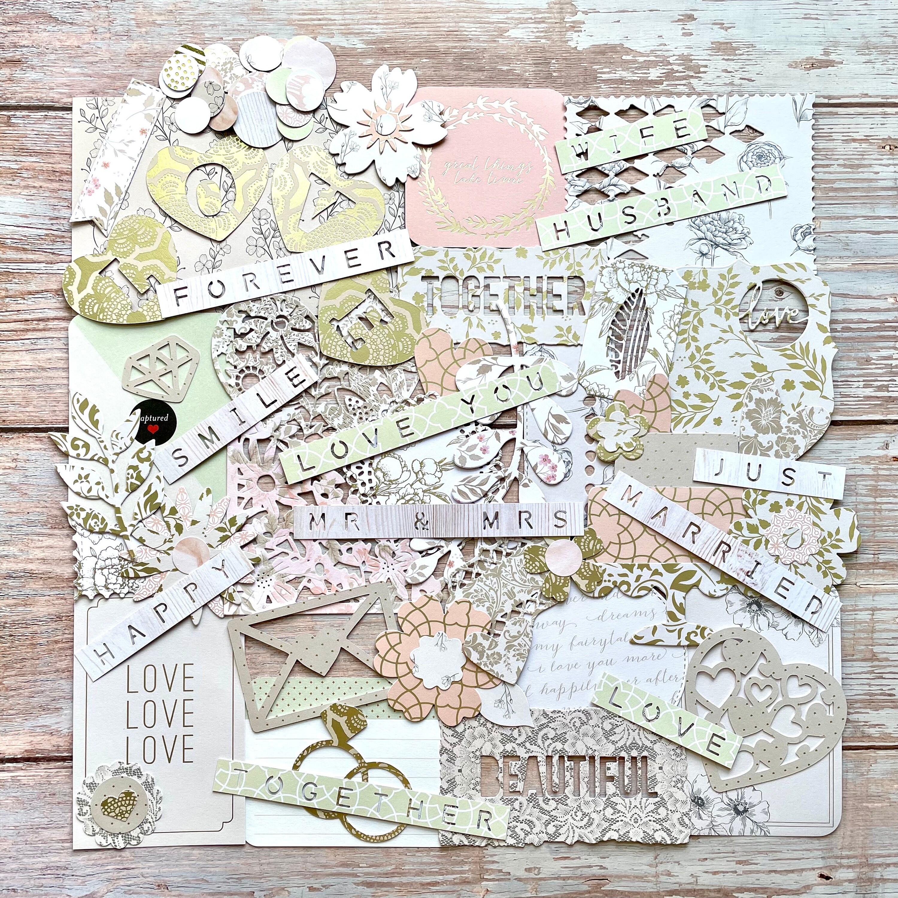 Craftreat Box Scrapbook for Wedding contains Precut Base for Making 2  Albums of Book Box Shaker Tag Scrapbooking Kits for Adults Women 