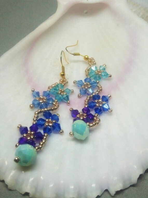 Multicolored flowers,flower earrings, summer earrings, gradient earrings, floral jewelry, floral earrings, floral, flower jewelry