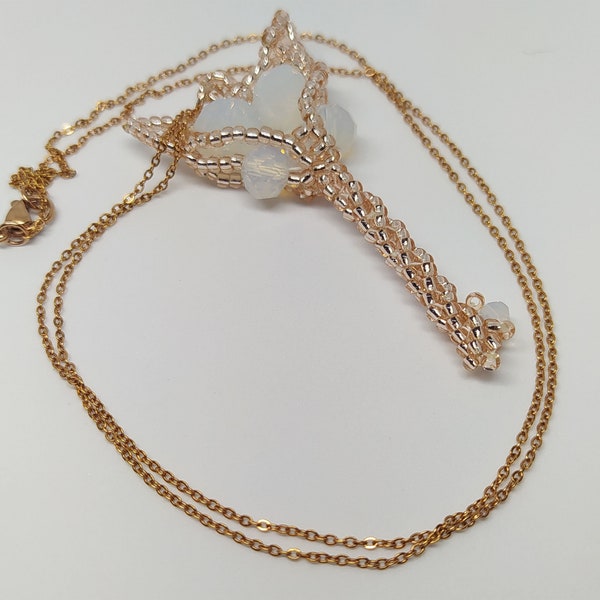 Keyblade pendant-handmade jewelry,kingdom hearts, crystal pendant,fantasy pendant,,gifts for women,