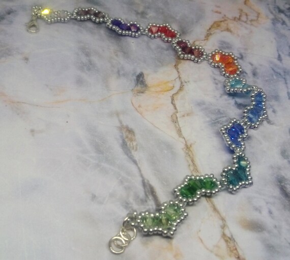 Heart bracelet -fantasy jewelery,tennis bracelet, fancy bracelet, romantic bracelet, heart bracelet, heart jewelry, Mother's Day gift,