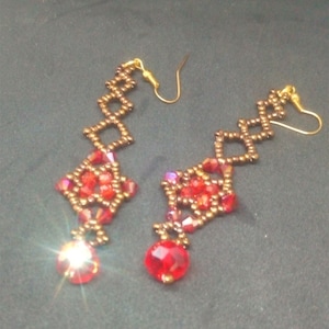 Romantic Earrings-handmade jewelry,beaded earrings,crystal earrings,,gifts for women,