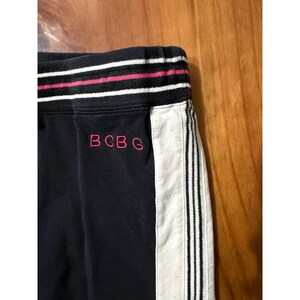 Pantalones anchos estilo vintage Y2K de BCBG, talla grande, elásticos, deportivos, de tiro bajo, a rayas, de algodón L4 imagen 4