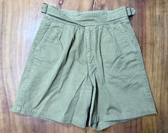 Vintage Banana Republic Safari Mens 30 Buckle Pleated Cotton Chino Zimbabwe T29