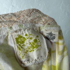 Vintage Y2K Anthropologie Mini Dress Cotton Lace Floral Babydoll Summer B10 image 6