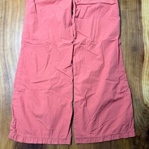 Vintage Y2K Anthropologie Hei Women's Pants 14 Baggy Cotton Wide Leg Coral R24 Bild 6