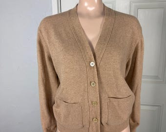 Vintage Nordstrom Women's Sweater S Cardigan Cashmere Knit Button H3-29