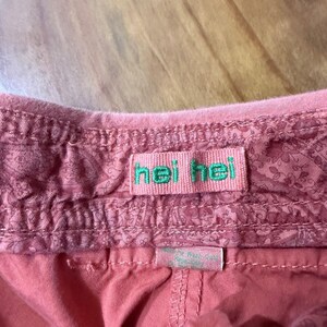 Vintage Y2K Anthropologie Hei Women's Pants 14 Baggy Cotton Wide Leg Coral R24 Bild 4