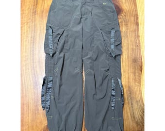 Vintage Y2K Nike Womens Pants Large 12-14 Parachute Embroidered Cargo Baggy BB14