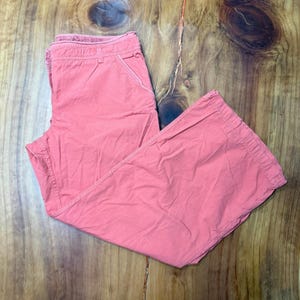 Vintage Y2K Anthropologie Hei Women's Pants 14 Baggy Cotton Wide Leg Coral R24 Bild 1