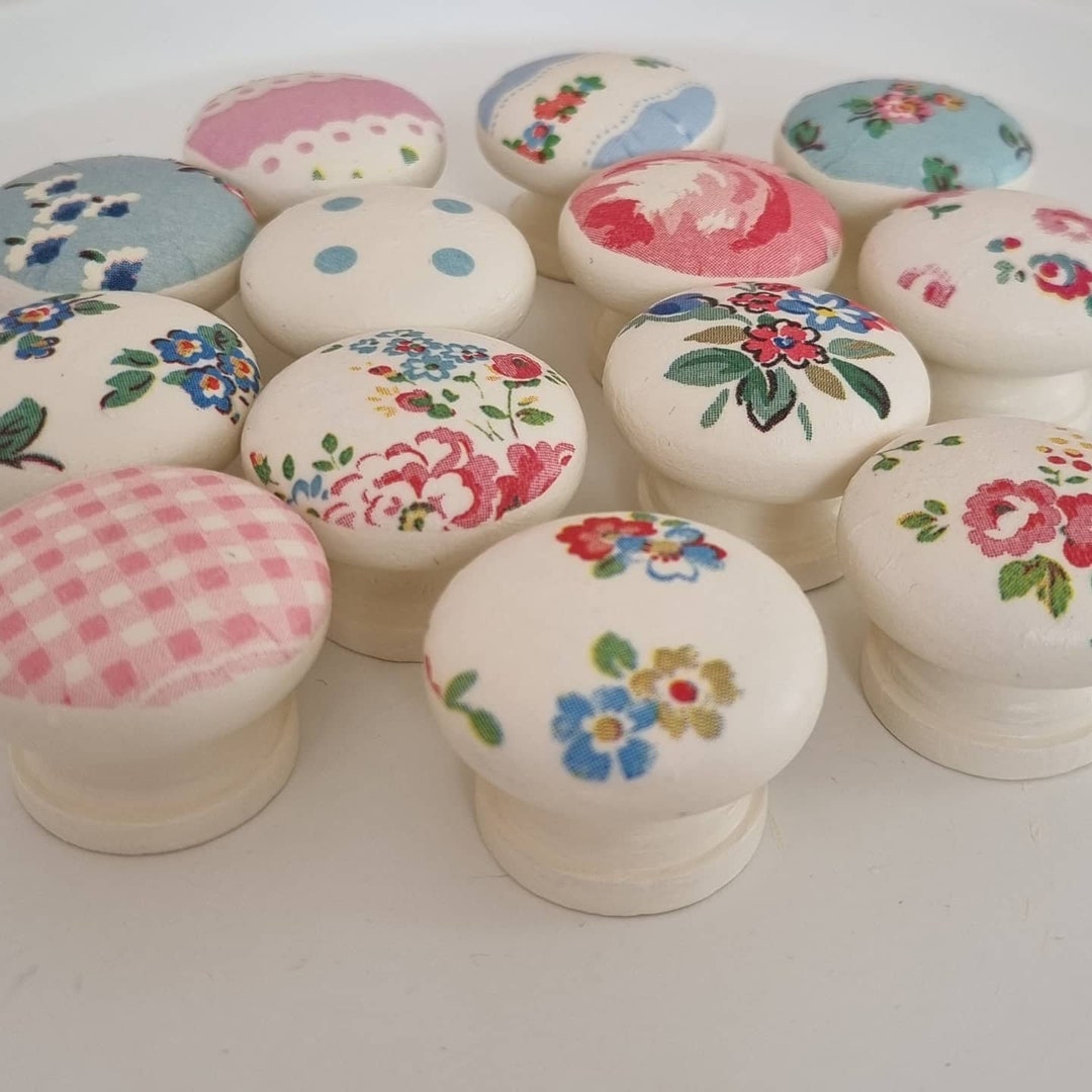 Cath Kidston. Wooden Decoupaged Drawer Knobs/handles 25 Pounds for 6