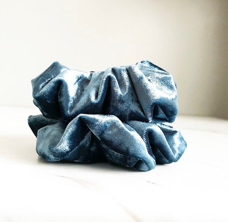 Blue Scrunchies Blue Velvet Extra Large Scrunchies Giant Scrunchies Oversized Scrunchies Scrunchies | Velvet Scrunchies