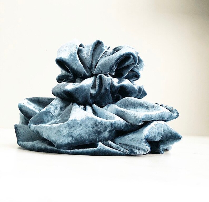 Blue Scrunchies Blue Velvet Extra Large Scrunchies Giant Scrunchies Oversized Scrunchies Scrunchies | Velvet Scrunchies