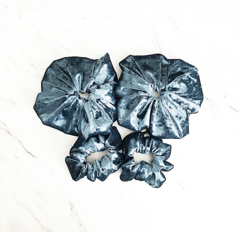 Blue Scrunchies Blue Velvet Extra Large Scrunchies Giant Scrunchies Oversized Scrunchies Scrunchies | Velvet Scrunchies