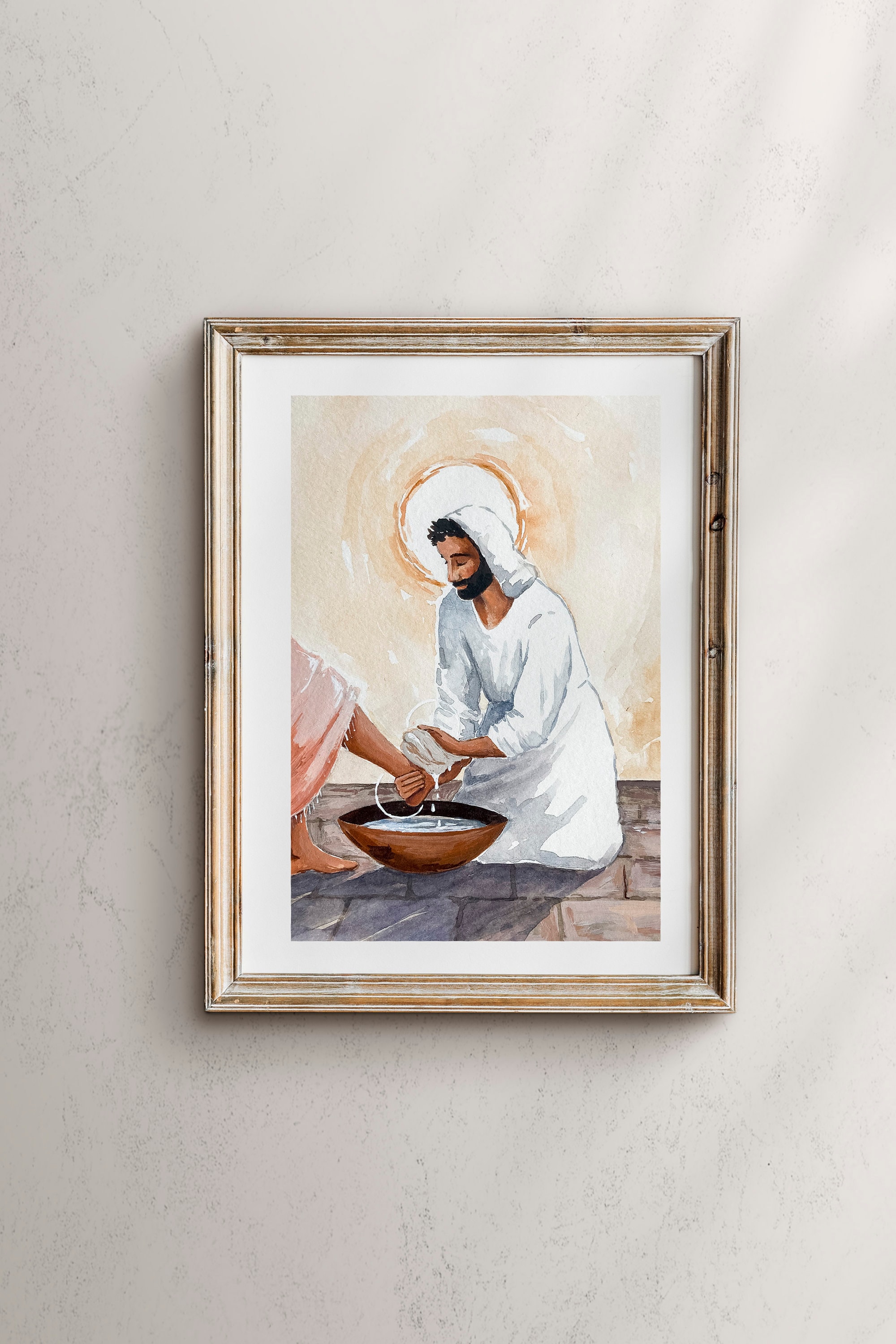 Christ Washing Disciples Feet Last Supper Jesus Christ Art Etsy