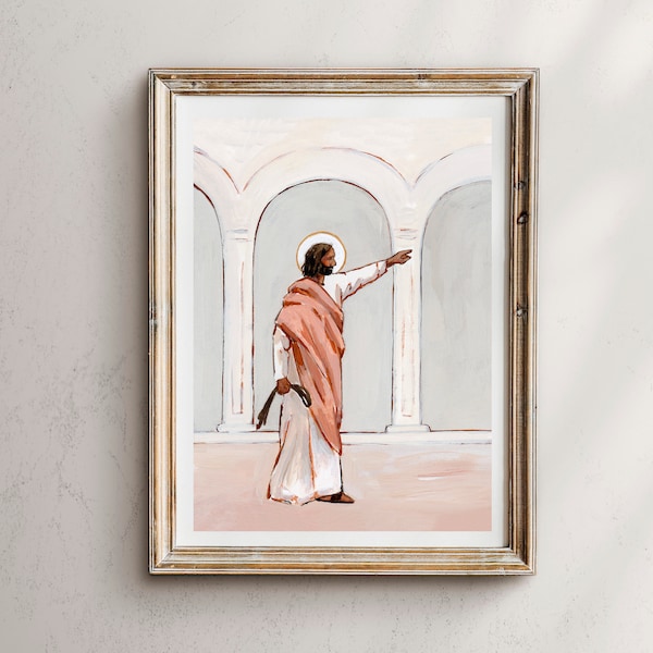 Cleansing the temple, holy monday, Christ cleanses the temple, Jesus Christ Art, Easter, Jesus Christ Art Print, Christian Art, Easter art,