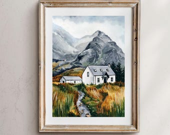 野生の花畑の水彩画：ユタ州の山の風景 - Etsy 日本