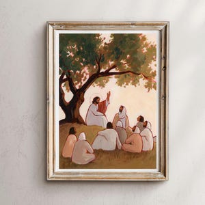 Jesus Teaching Art Print: 'Learning From The Master Teacher'