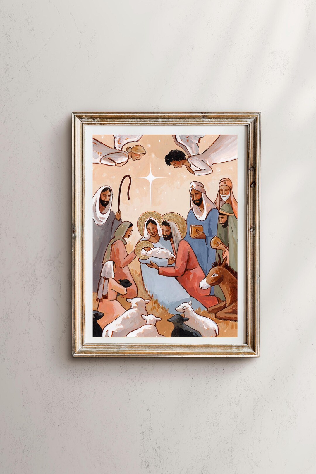 Nativity Art Print: Holy Family Christmas Scene - Etsy