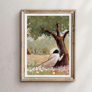 In Gethsemane, Jesus In The Garden of Gethsemane, Gethsemane, Garden of Gethsemane artwork, Jesus Christ Art, Easter painting, Easter art,