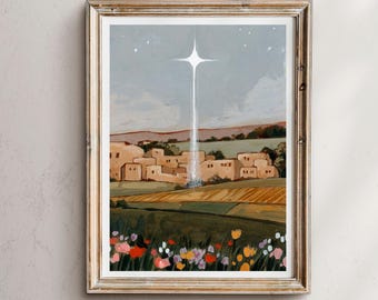 Bethlehem Christmas Art Print: 'O Little Town Of Bethlehem'