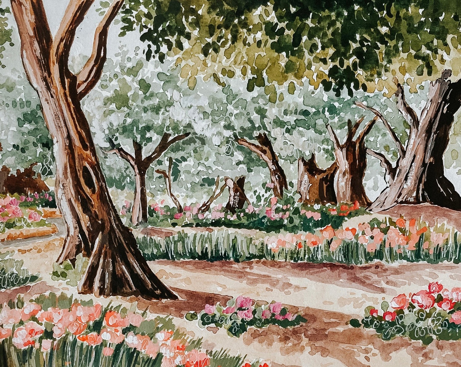 The Garden of Gethsemane, Gethsemane, Gethsemane Landscape, Easter Art ...