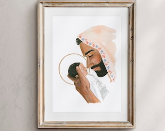 Angel Baby Art Print, Child Loss Remembrance, Christian Home Decor