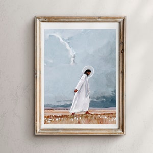 Heavy Footsteps, Christ walking to Gethsemane, The Garden of Gethsemane, easter art,Gethsemane, Jesus Christ, Christian Art, religious print