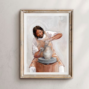 Jesus Christ &#39;Master Potter&#39; Art Print