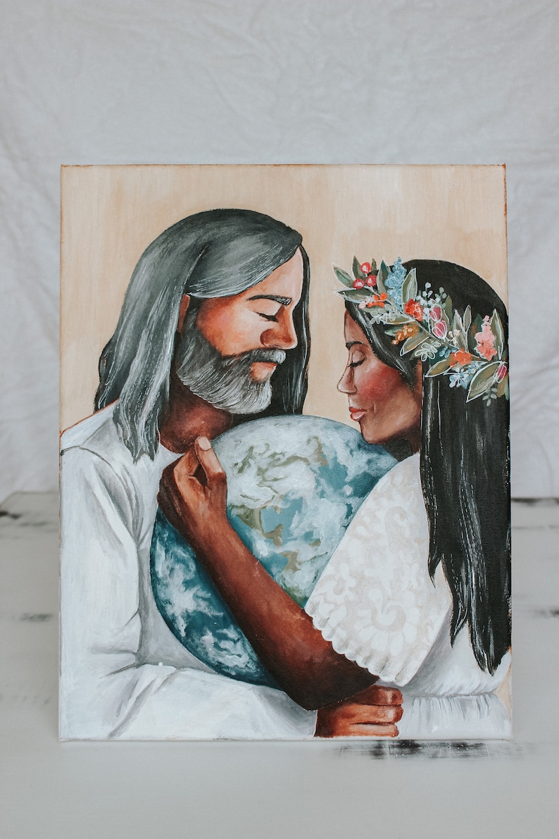 Watching Over Us Heavenly Parents Heavenly Mother Art LDS Etsy