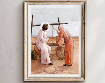 Mujer en el pozo Impresión: Jesús y la mujer samaritana, Juan 4