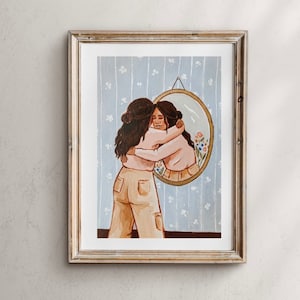 Imparare ad amare me stesso, arte dell'amor proprio, autostima, San Valentino, stampa artistica di San Valentino, arte cristiana, stampa religiosa