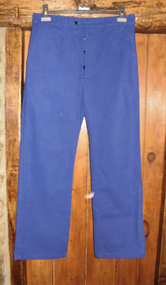 Vintage French Blue Work Wear/Trousers ~ Fabrique