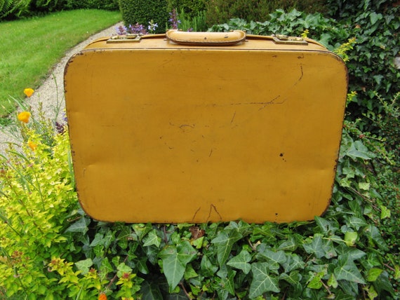 A Vintage French Small Tan Leather Hard Bodied Fi… - image 3